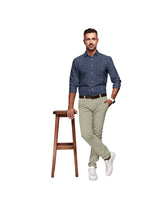 DARK BLUE WITH WHITE CHECK COTTON SHIRT